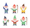 Collection gnome character.